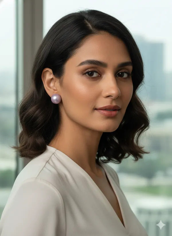 purple_Colour_Pearl_Stud_Earrings