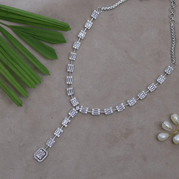 Silver_Roma_Zirconia_Necklace_Set_For_Women