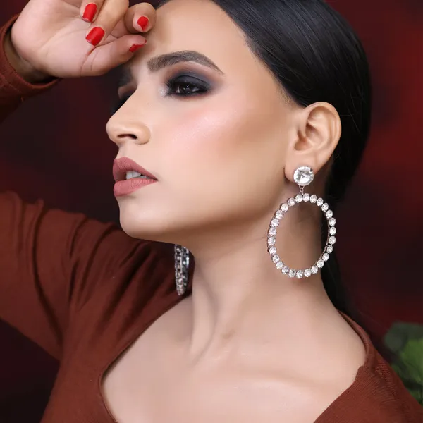 Silver_Round_Zirconia_Bling_Hoop_Earrings_For_Women