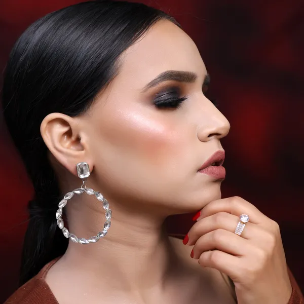 Silver_Iris_Zirconia_Earrings_For_Women