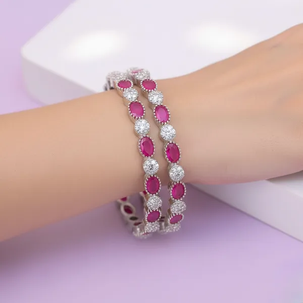 Silver_Niharika_Ruby_Toned_Bangles_For_Women