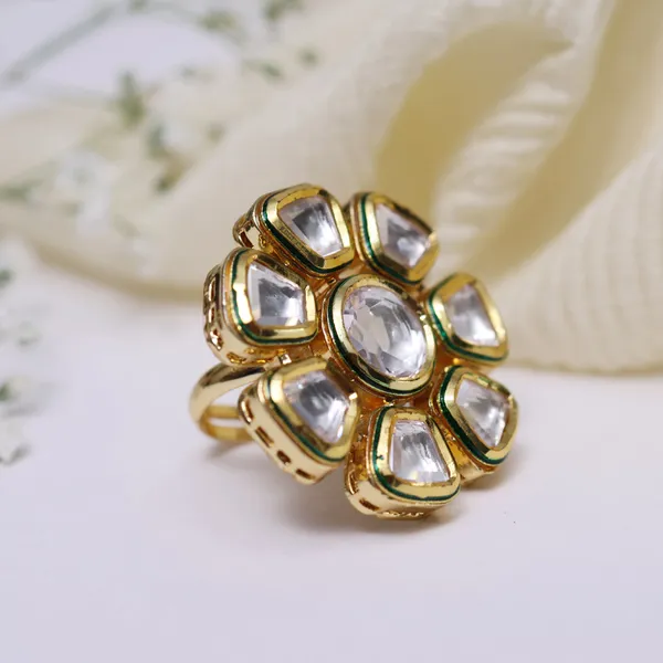 Gold_Samina_Kundan_Adjustable_Ring_For_Women