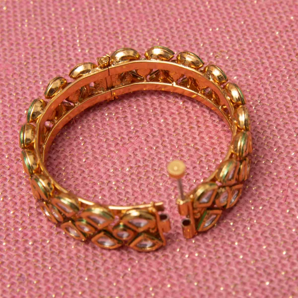 Gold_Tazmeen_Polki_Kundan_Openable_Bangle_For_Women