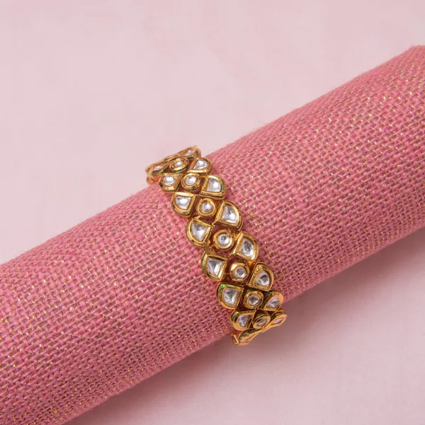 Gold_Tazmeen_Polki_Kundan_Openable_Bangle_For_Women