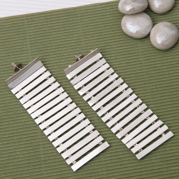 Silver_Modern_Striped_Dangler_Earrings_For_Women