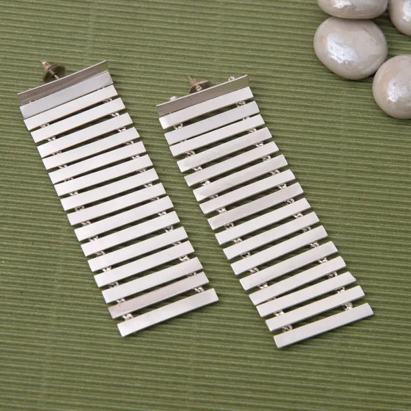 Silver_Modern_Striped_Dangler_Earrings_For_Women