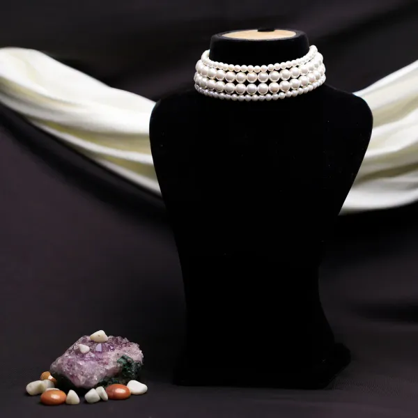 White_Brass_Premium_&_Elegant_Pearl_Choker_Necklace_For_Women