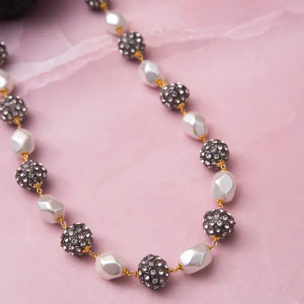 White_Adeeva_Zirconia_Beads_Pearl_Necklace_For_Women