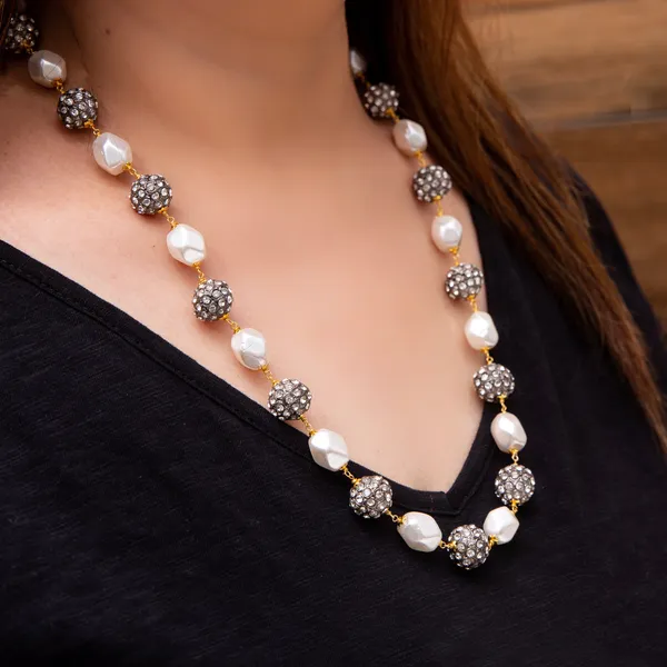White_Adeeva_Zirconia_Beads_Pearl_Necklace_For_Women