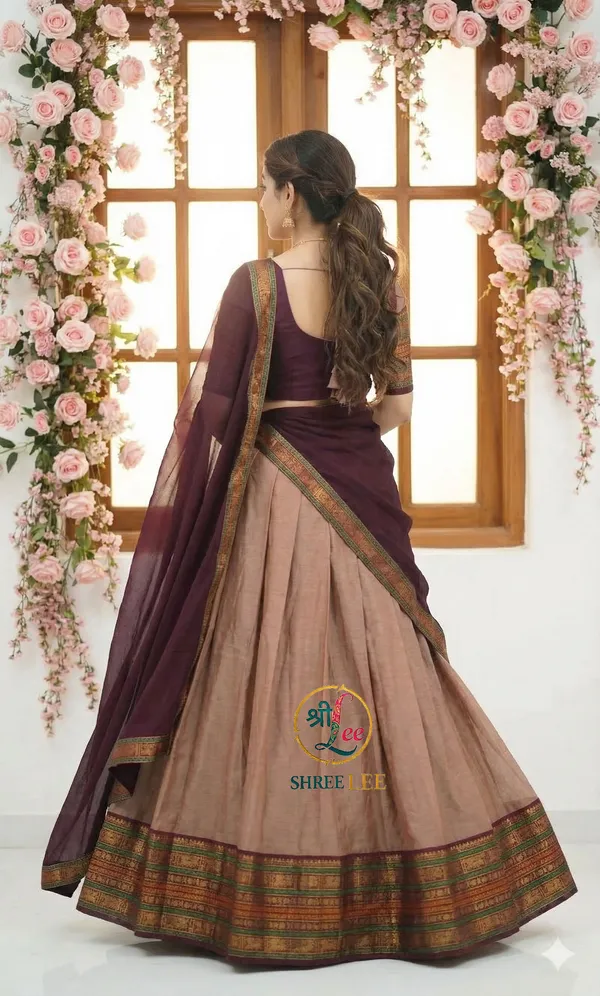 Pitch__Kanjivaram_silk_Lehenga_Saree_With_Blouse_And_Dupatta_For_Women