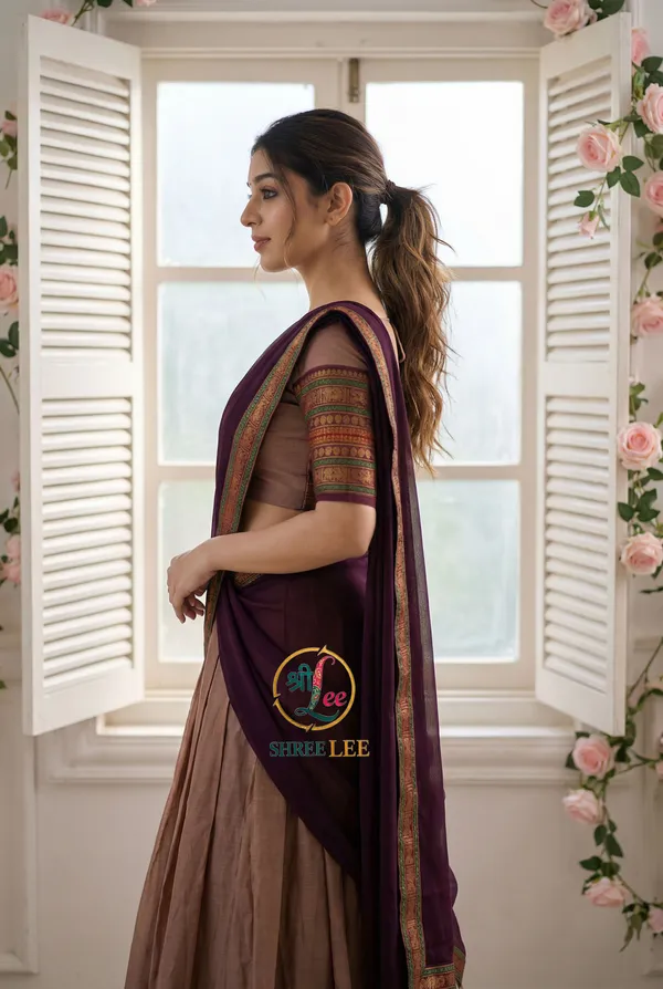 Pitch__Kanjivaram_silk_Lehenga_Saree_With_Blouse_And_Dupatta_For_Women