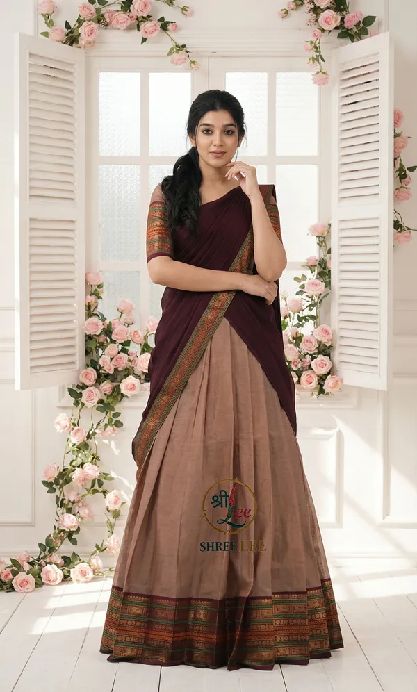 Pitch__Kanjivaram_silk_Lehenga_Saree_With_Blouse_And_Dupatta_For_Women