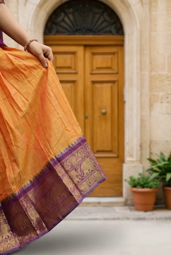 kanjivaram_silk_half_lehngha_saree_whith_blouse_and_duppata