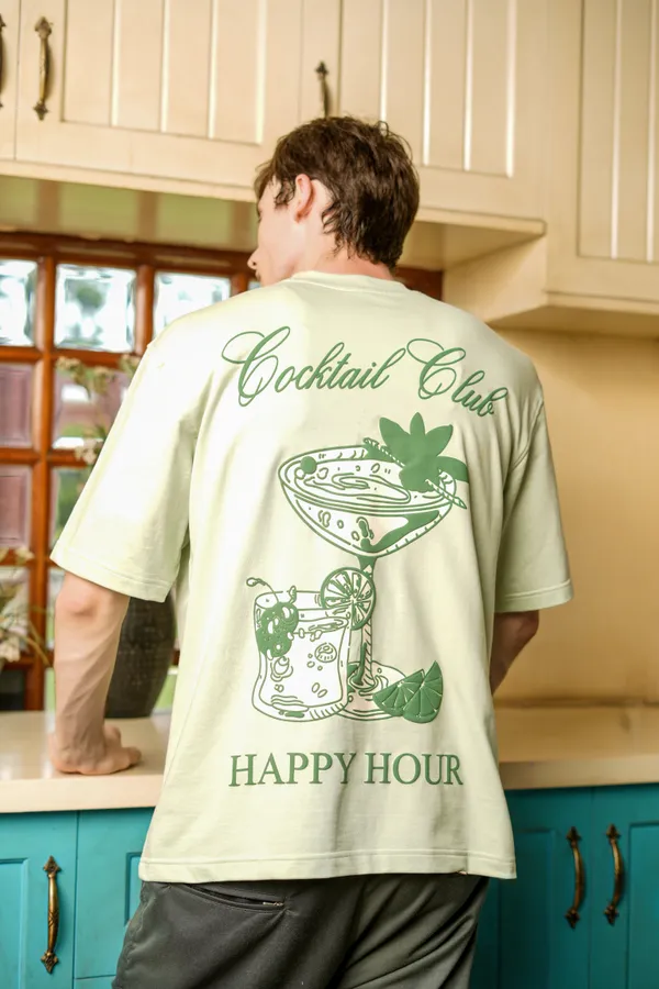 Mint_Mojito_Green_Cocktail_Club_Printed_Cotton_T-Shirt_For_Unisex