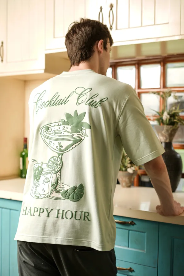 Mint_Mojito_Green_Cocktail_Club_Printed_Cotton_T-Shirt_For_Unisex