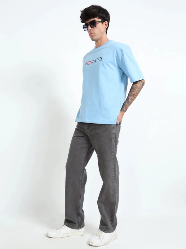 Blue_Porsche_Graphic_Printed_Terry_Cloth_T-Shirt_For_Unisex