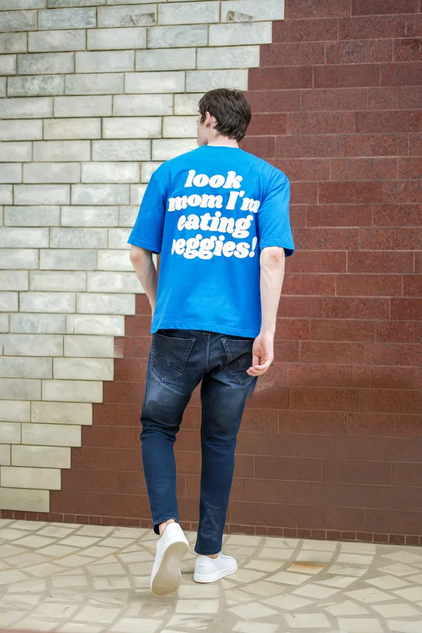 Sky_Zest_Blue_Veggie_Vibes_Printed_Cotton_T-Shirt_For_Unisex