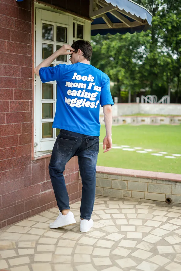 Sky_Zest_Blue_Veggie_Vibes_Printed_Cotton_T-Shirt_For_Unisex