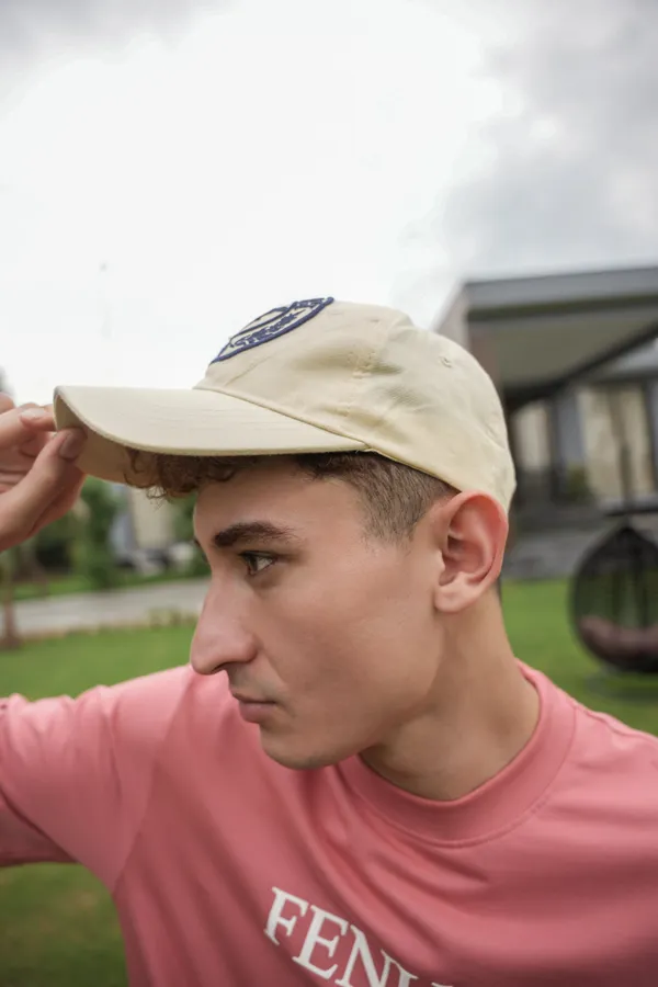 Desert_Dusk_Beige_Crest_3D_Foam_Embroidered_Emblem_Oxford_Cap_For_Unisex