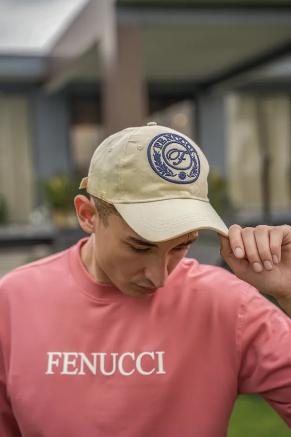 Desert_Dusk_Beige_Crest_3D_Foam_Embroidered_Emblem_Oxford_Cap_For_Unisex
