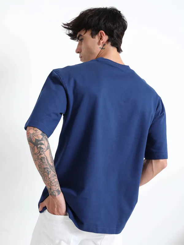Midnight_Indigo_Cherry_Pop_Printed_Cotton_T-Shirt_For_Unisex