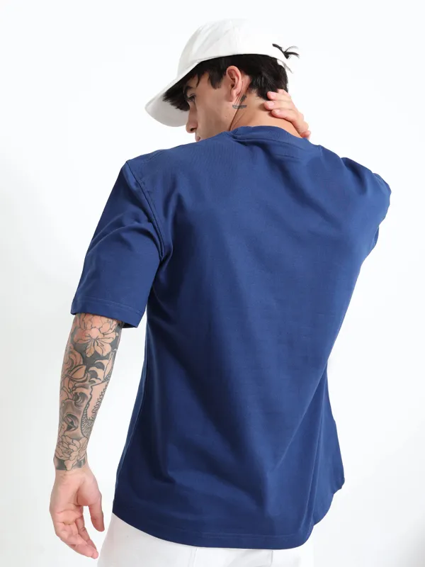 Midnight_Indigo_Cherry_Pop_Printed_Cotton_T-Shirt_For_Unisex