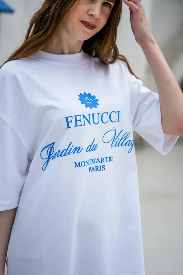 Cloud_Blanc_White_Jardin_Du_Paris_Printed_Cotton_T-Shirt_For_Unisex