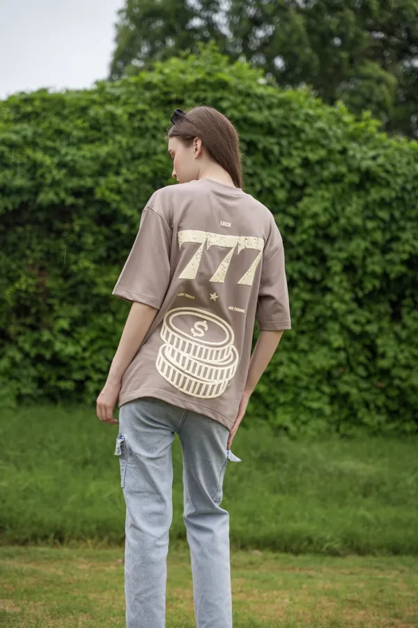 Sandstone_Dust_Lucky_Seven_Printed_Cotton_Oversized_Tee_For_Unisex