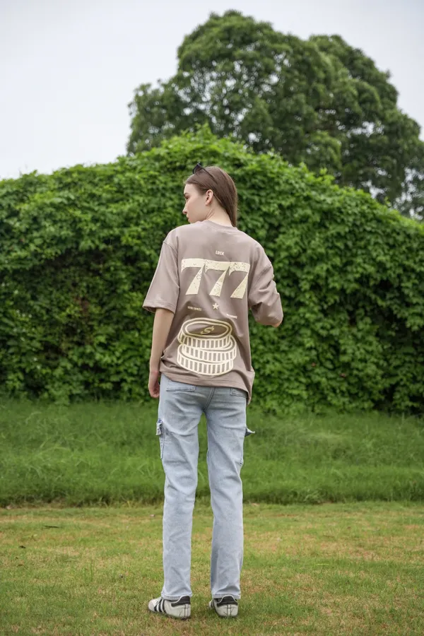 Sandstone_Dust_Lucky_Seven_Printed_Cotton_Oversized_Tee_For_Unisex