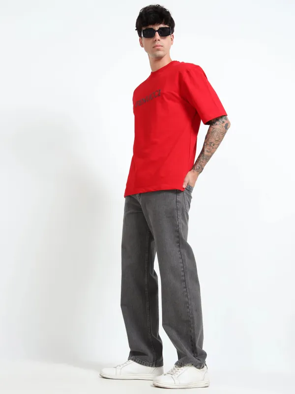 Scarlet_Polo_Red_Man_Print_Printed_Cotton_T-Shirt_For_Unisex