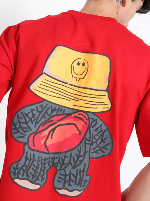 Scarlet_Polo_Red_Man_Print_Printed_Cotton_T-Shirt_For_Unisex