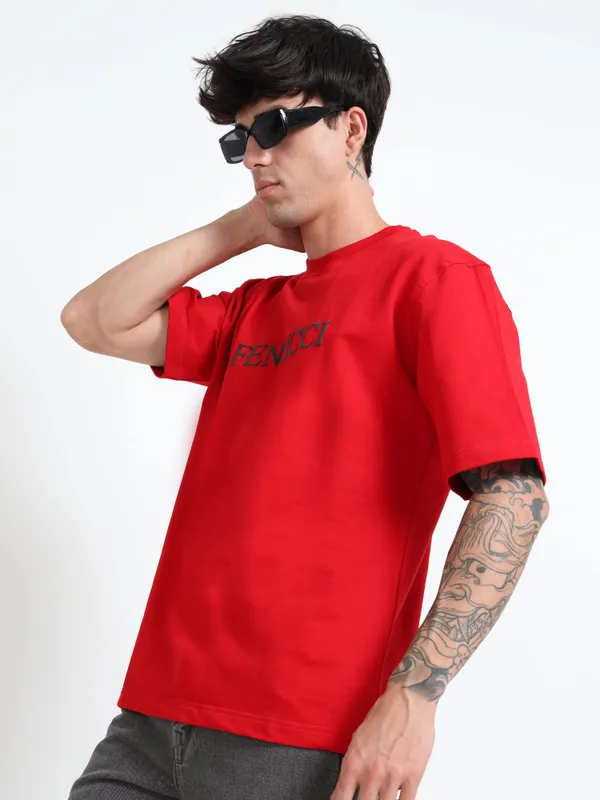 Scarlet_Polo_Red_Man_Print_Printed_Cotton_T-Shirt_For_Unisex