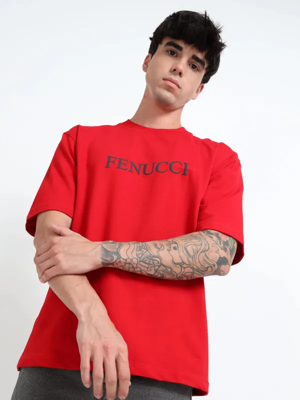 Scarlet_Polo_Red_Man_Print_Printed_Cotton_T-Shirt_For_Unisex