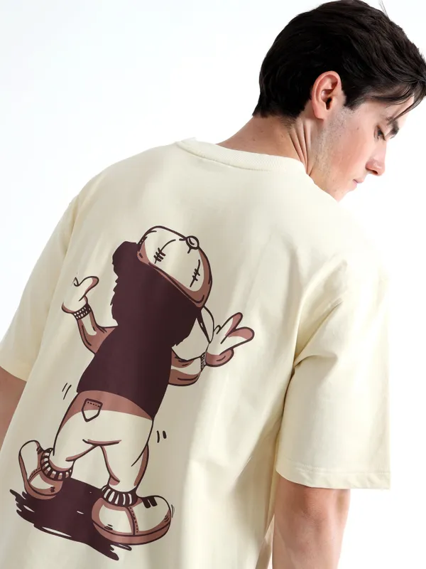 Vanilla_Drift_Street_Character_Printed_Cotton_T-Shirt_For_Unisex