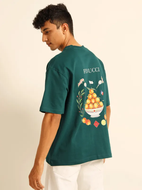 Green_Orange_Basket_Printed_Cotton_T-Shirt_For_Unisex