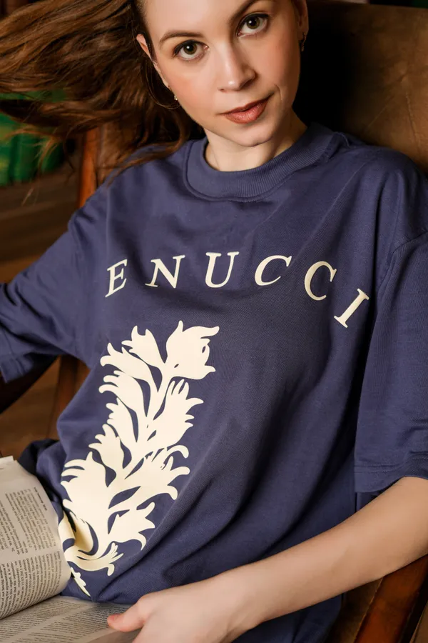 Indigo_Root_Botanical_Emblem_Printed_Cotton_T-Shirt_For_Unisex