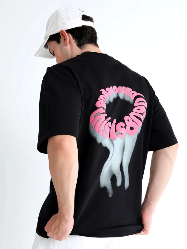 Midnight_Mirage_Black_Retro_Rush_Printed_Cotton_T-Shirt_For_Unisex