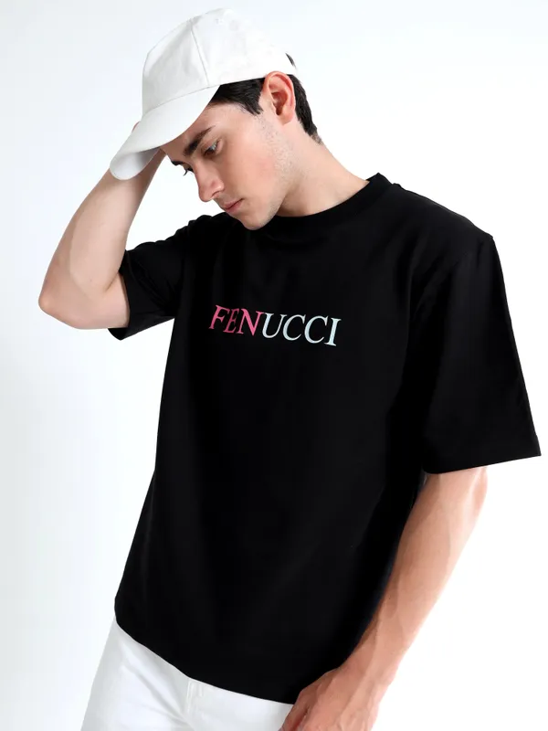 Midnight_Mirage_Black_Retro_Rush_Printed_Cotton_T-Shirt_For_Unisex