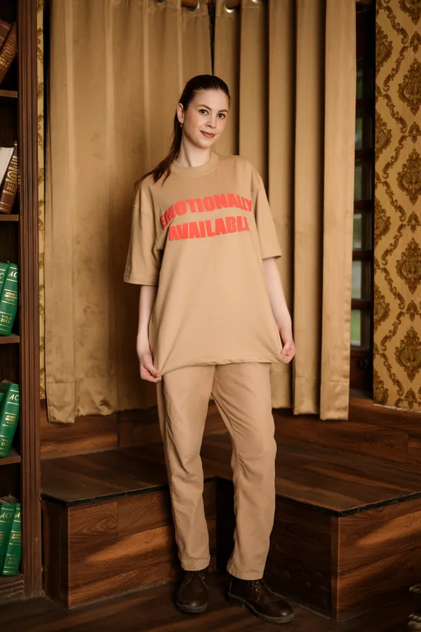 Desert_Dusk_Beige_Emotionally_Available_Printed_Cotton_T-Shirt_For_Unisex