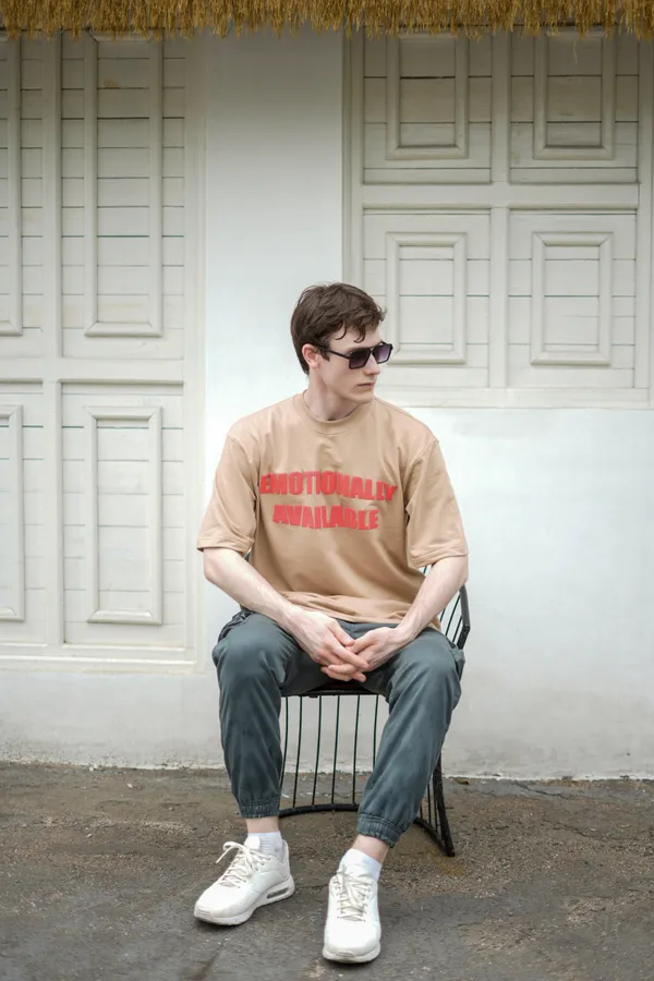 Desert_Dusk_Beige_Emotionally_Available_Printed_Cotton_T-Shirt_For_Unisex