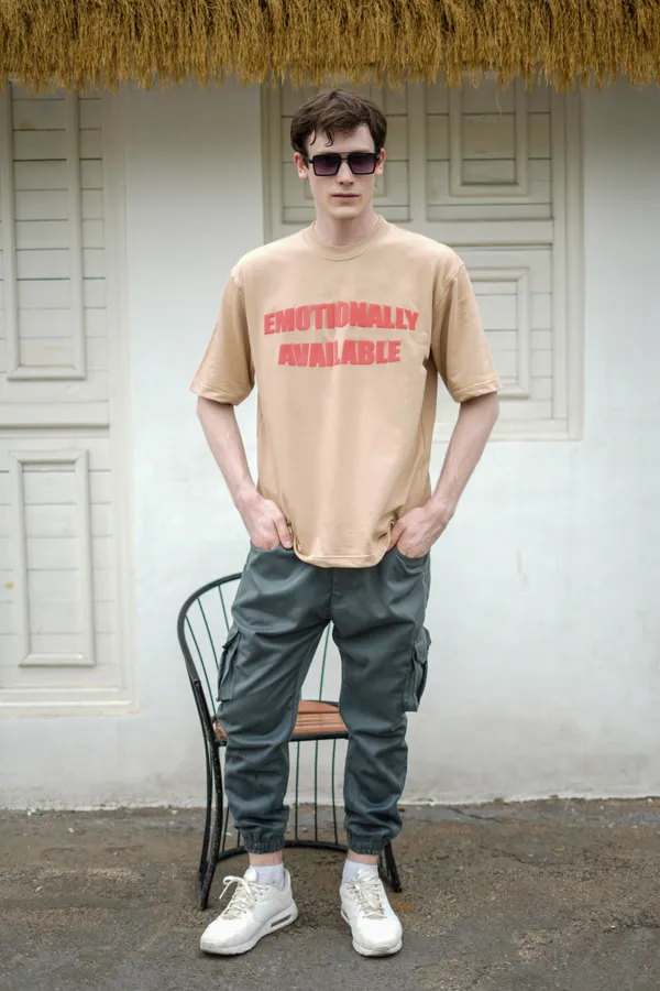 Desert_Dusk_Beige_Emotionally_Available_Printed_Cotton_T-Shirt_For_Unisex