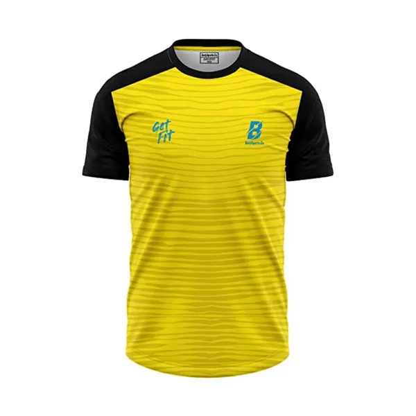 Yellow_And_Black_Soft_Polyblend_Multipurpose_Sports_Tshirt