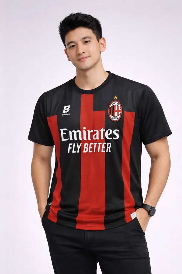 Black_And_Red_Soft-Polyblend_Ac_Milan_Home_Jersey