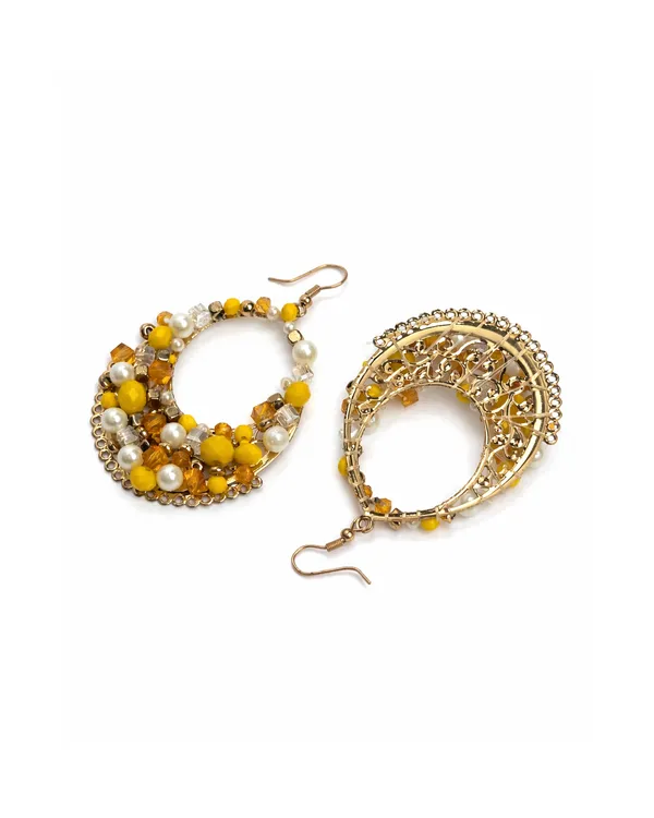 Yellow_And_White_Premium_Earring_For_Women