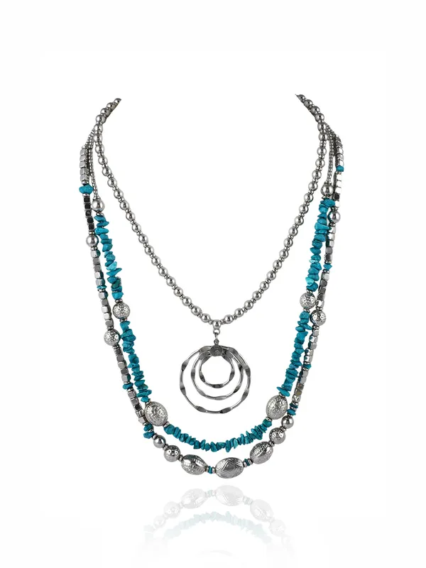 Turquoise_Premium_Necklace_3_Row_For_Women