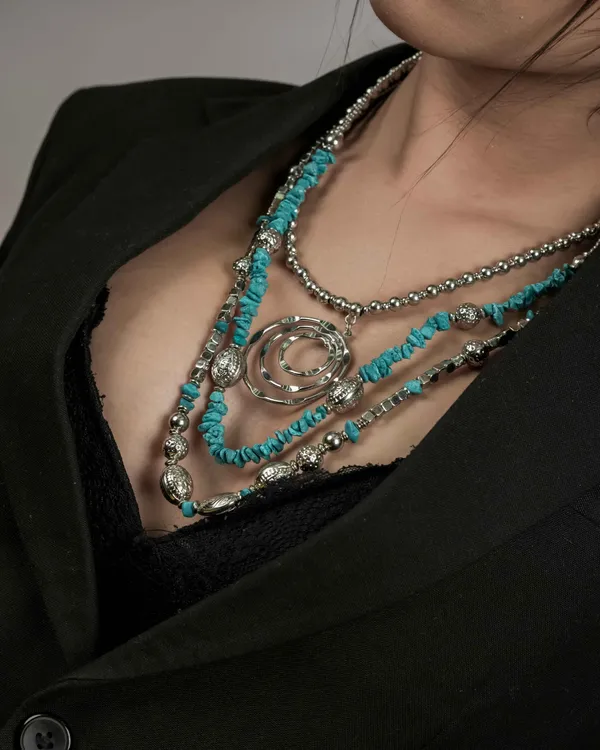 Turquoise_Premium_Necklace_3_Row_For_Women