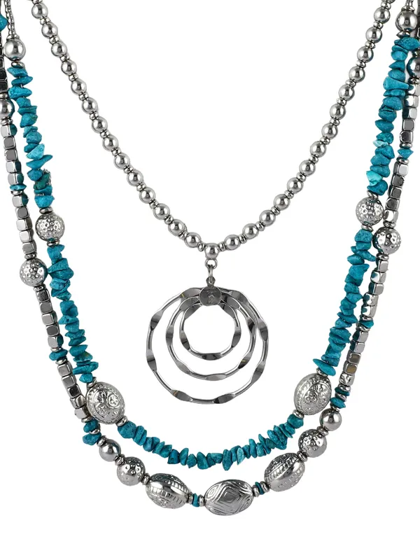 Turquoise_Premium_Necklace_3_Row_For_Women