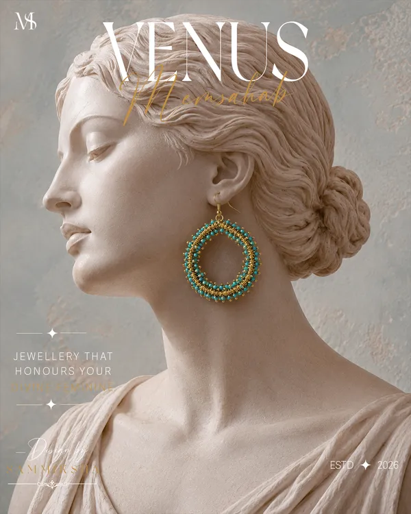 Sea_Green_And_Gold_Premium_Earring_For_Women