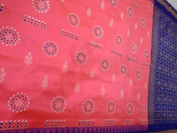 Bright_Pink_Sambalpuri_Resham_Embroidery_Work_Saree_For_Women