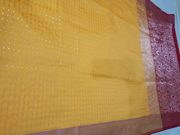 Mustard_Yellow_Banarasi_Silk_Weaving_Sarees_Saree_For_Women